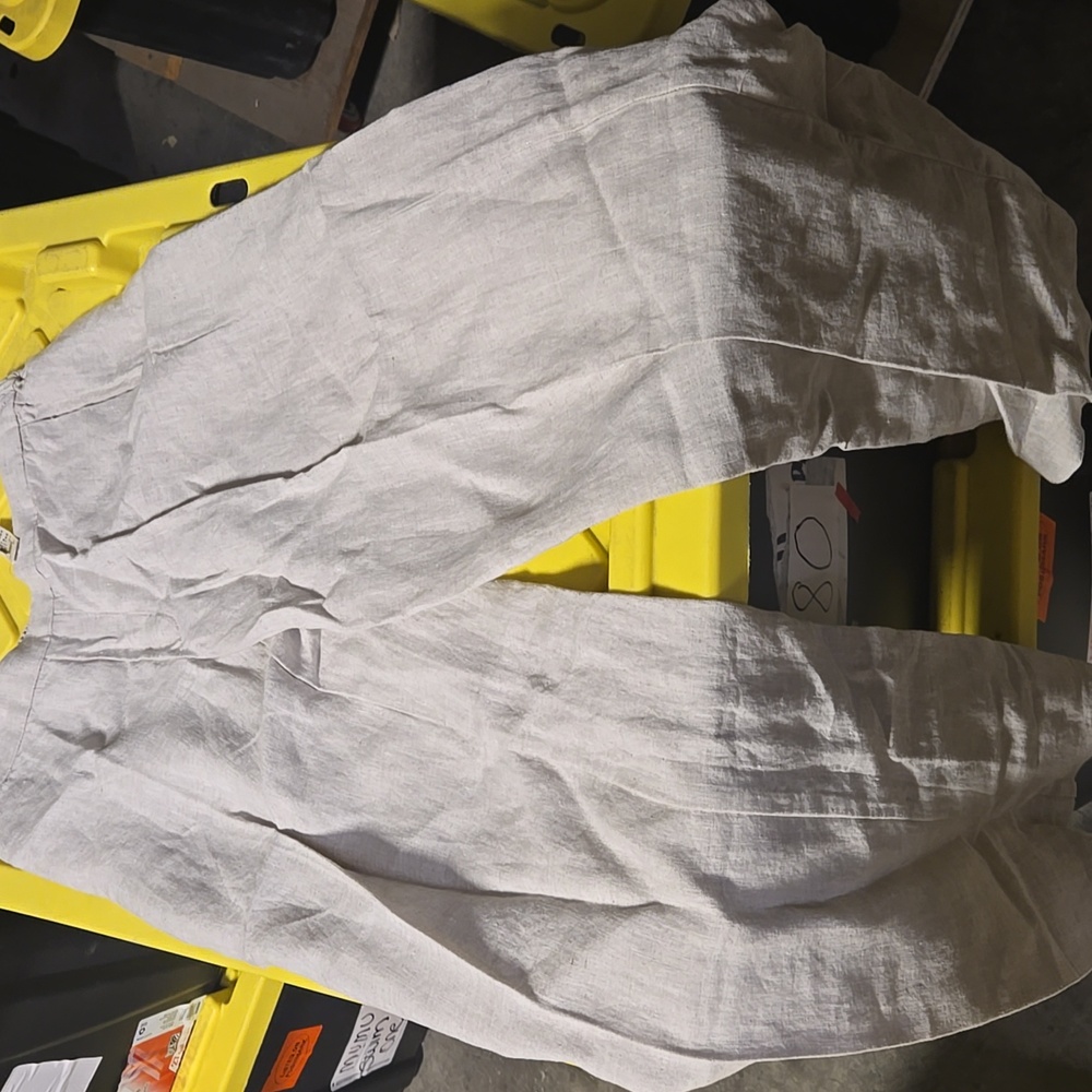 NWT Madewell The Easy Pull-On Pant in 100% Linen Oat XS - Picture 4 of 6